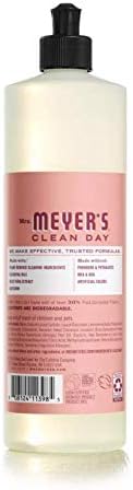 MRS. MEYER'S CLEAN DAY Liquid Dish Soap, Biodegradable Formula, Limited Edition Rose, 16 fl. oz - Pack of 3