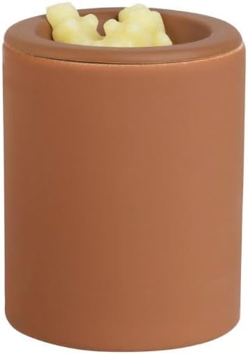 Happy Wax Clay Mini Mod Warmer for Scented Wax - Small Tabletop with Timer - Electric, Ceramic with Removable No Mess Silicone Dish