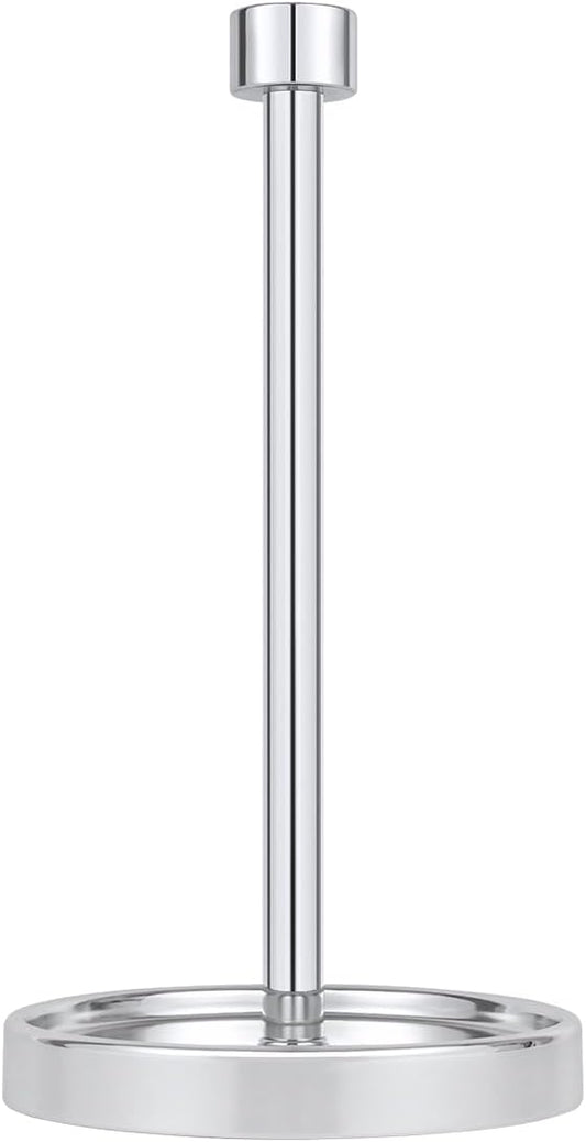 Ivilon Countertop Paper Towel Holder - Modern End Cap Minimalist Design - Color Chrome