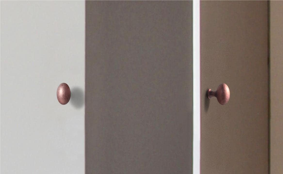Goo-Ki 1.2Inch(36MM) Antique Copper Oval Cabinet Knobs, Zinc Alloy for Drawer Knobs for Dresser Cupboard Wardrobe,6 Packed