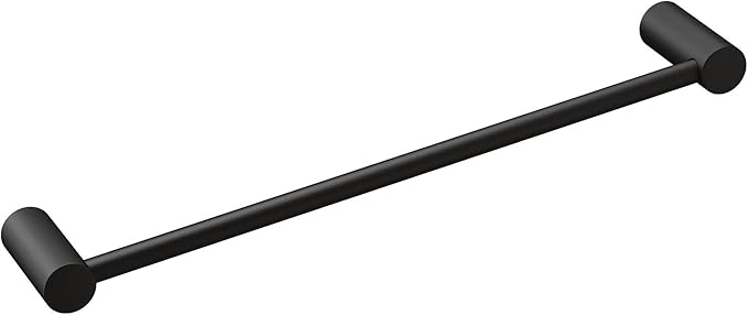 Moen Align Matte Black 24 in. Modern Towel Bar, Wall Mounted Towel Hanger, YB0424BL