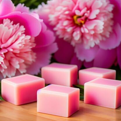 Peony Strongly Scented Hand Poured Vegan Wax Melts, 36 Scented Wax Cubes, 19.2 Ounces in 6 x 6-Packs