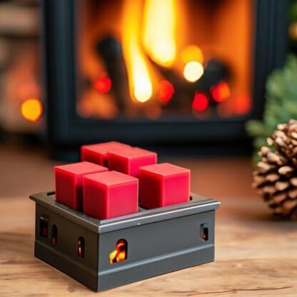Christmas Hearth Strongly Scented Hand Poured Vegan Wax Melts, 36 Scented Wax Cubes, 19.2 Ounces in 6 x 6-Packs