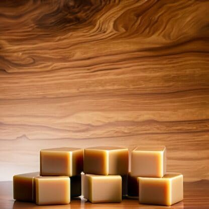 Mahogany Teakwood Strongly Scented Hand Poured Vegan Wax Melts, 36 Scented Wax Cubes, 19.2 Ounces in 6 x 6-Packs