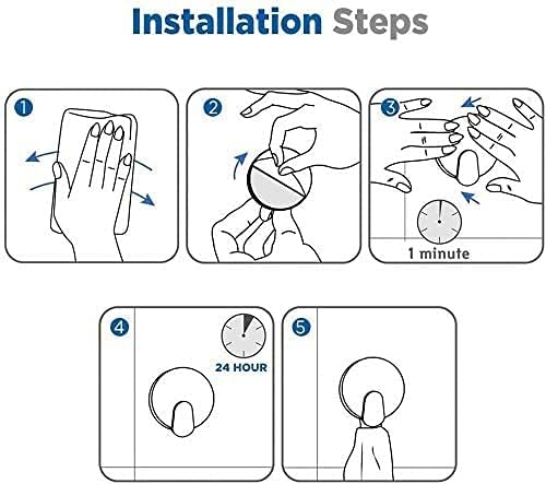 DELITON Adhesive Hooks - 4 Pack Towel/Coat Hooks Wall Hook Stick on Bathroom or Kitchen (Matte Black, Stainless Steel)