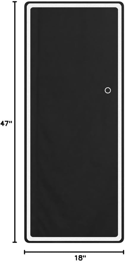 Hasipu Full Length Over The Door Mirror with Lights for Bedroom, Living Room, Cloakroom, White