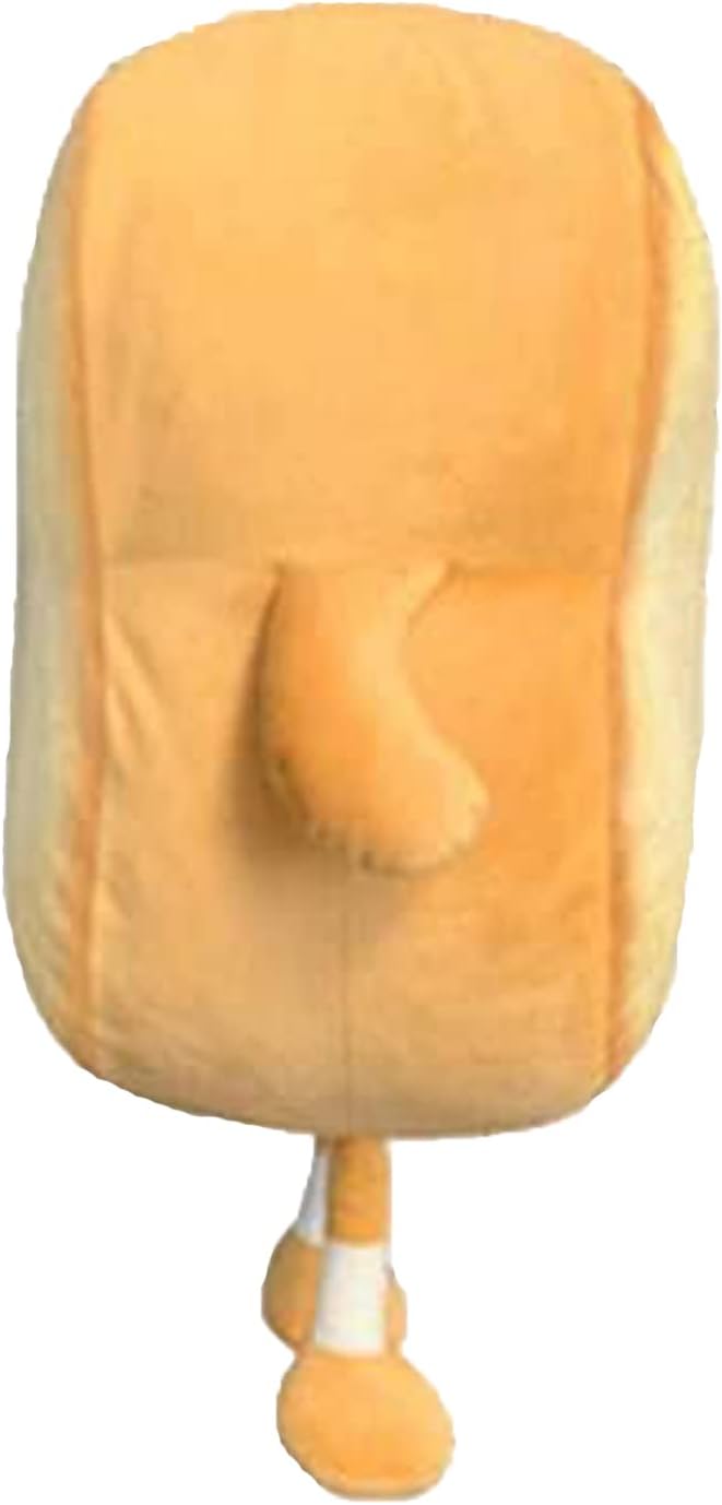 Nenalayo Toast Sliced Bread Pillow,Bread Shape Plush Pillow,Facial Expression Soft Toast Bread Food Sofa Cushion Stuffed Doll Toy for Kids Adults Gift Home Bed Room Decor (L)