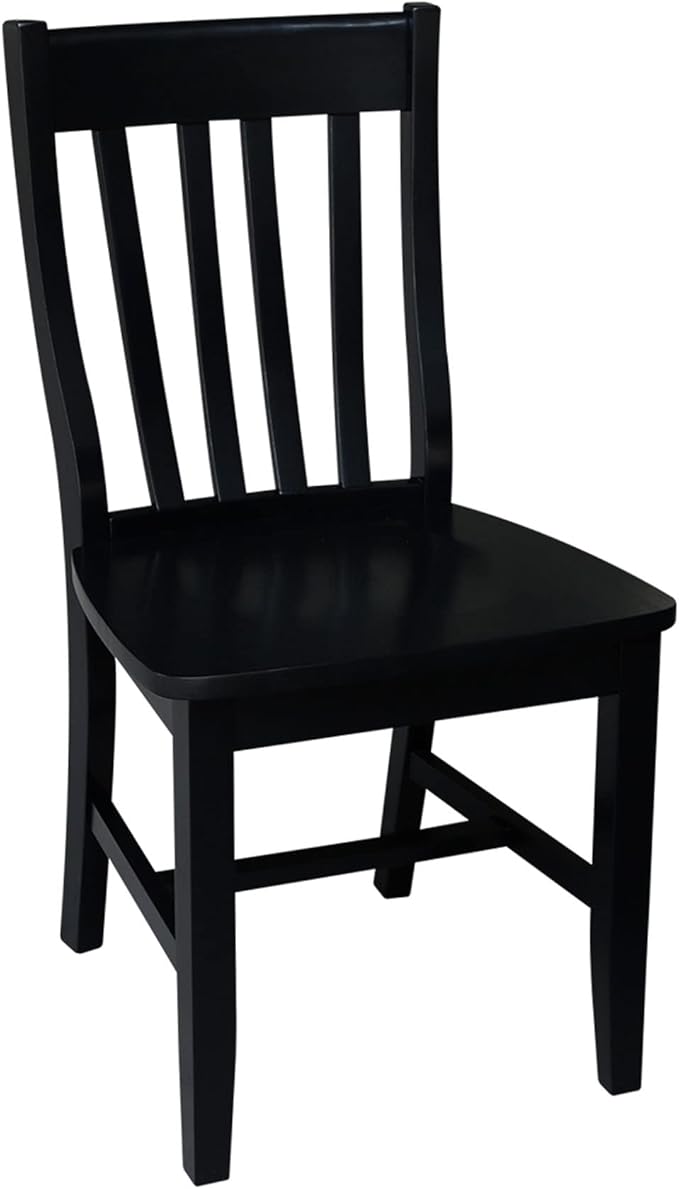 International Concepts Pair of Schoolhouse Chairs Black