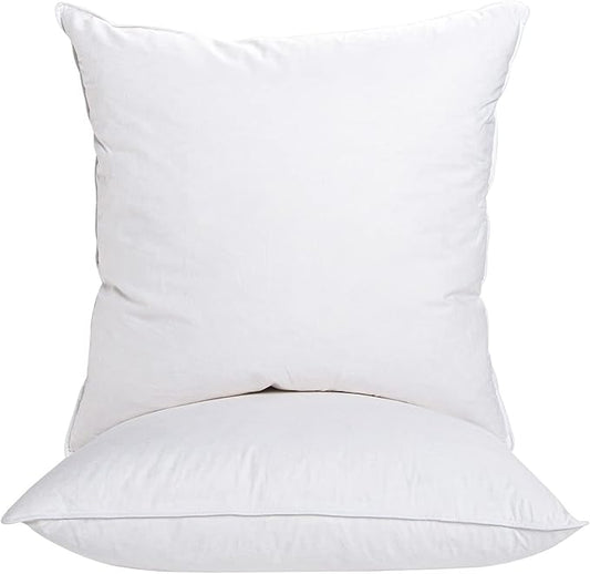 16"x16" Pillow Inserts Soft Feather Pillow Set of 2 Indoor Decorative Sofa Down Pillows Bed Pillows Couch Pillow