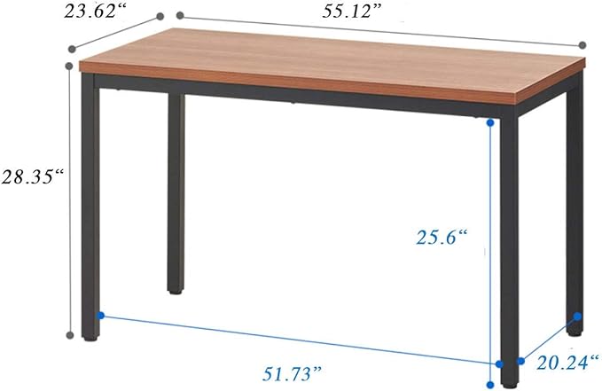 Computer Desk 24x55 Inch for Home Office - Simple and Sturdy, Perfect Notebook Writing Desk, Study Table, Dining Table Workstation - Ideal for Office and Home Office Use