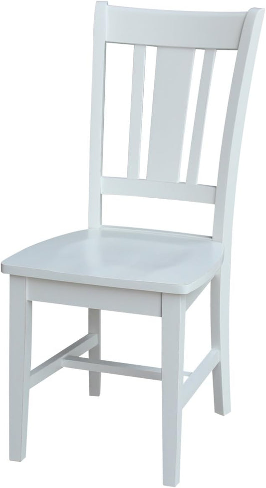 IC INTERNATIONAL CONCEPTS San Remo Splatback Chair, Elegant Dining Room Furniture, Sturdy Wooden Frame, Comfortable Seating, Easy Assembly, Perfect for Home or Office Decor