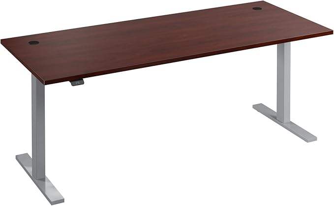 Bush Furniture Move 60 Electric Height Adjustable Desk, Ergonomic Sit-Stand Computer Table for Home and Professional Office, 72W x 30D, Hansen Cherry