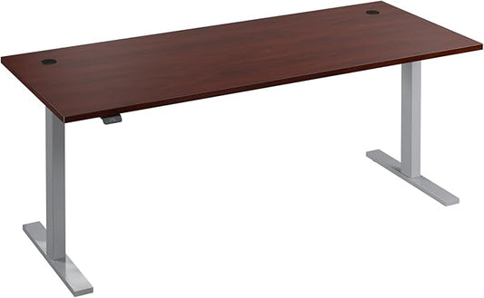 Bush Furniture Move 60 Electric Height Adjustable Desk, Ergonomic Sit-Stand Computer Table for Home and Professional Office, 72W x 30D, Hansen Cherry