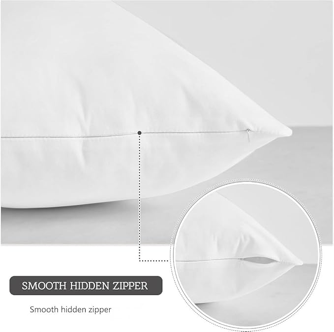 MoonRest® Synthetic Down Alternative 30x30 Square Pillow Insert Form, for Decorative Throw Pillow, Sofa, Cushions, Body and Bed - Pack of 2- Size 30” X 30”