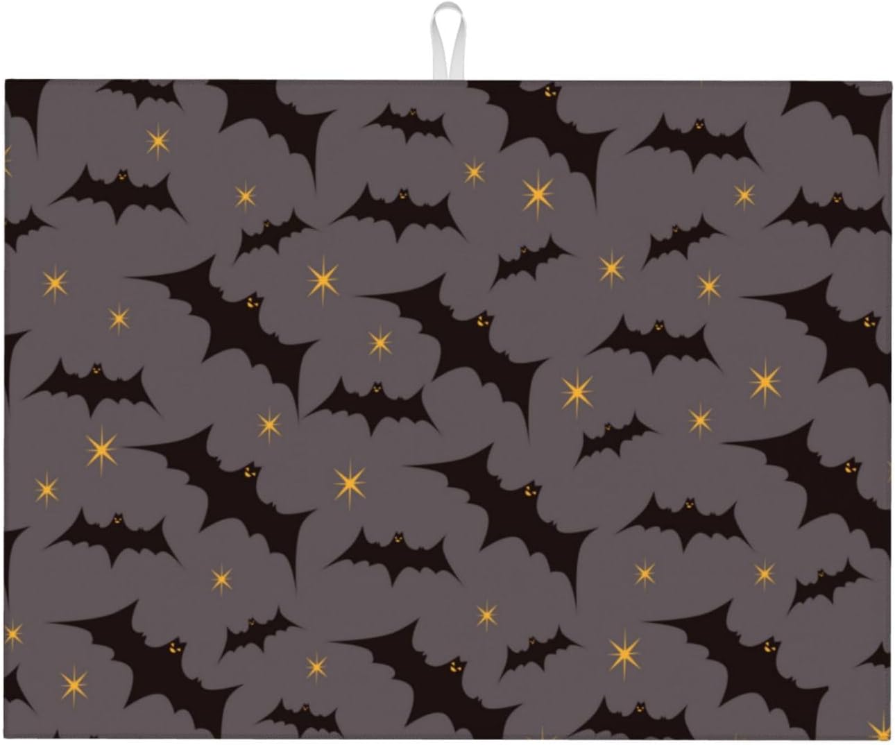 Star Bats Witchy Dish Drying Mat 18x24 For Kitchen Counter Absorbent Microfiber Dishes Pad Dish Drainer Rack Mats Fast Dry Kitchen Accessories