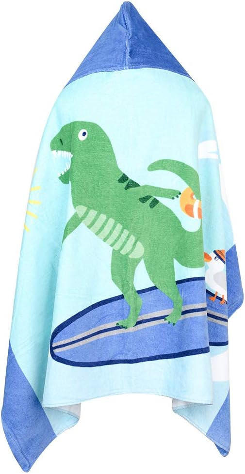 Kids Bath Towels, Kids Towel Girls Boys Hooded Beach,Bathroom,Pool Swim Towels 30 × 50 INCH Large Size Ultra Absorbent Cute Cartoon Animal Full Vitality 100% Cotton Wearable Wrap for Child