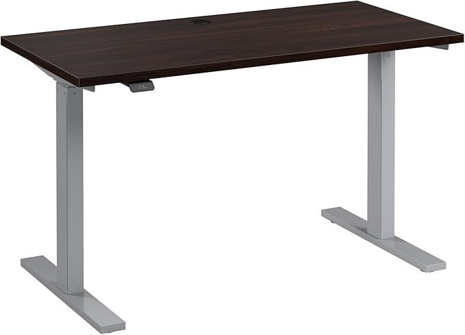 Bush Business Furniture 48-inch Electric Height Adjustable Standing Desk, Ergonomic Sit-Stand Computer Table for Home and Professional Office, Move 60 Series, Black Walnut with Metallic Gray Base