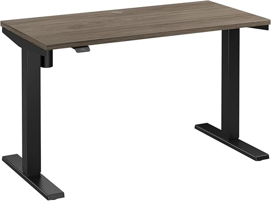 Bush Business Furniture 48-inch Electric Height Adjustable Standing Desk, Ergonomic Sit-Stand Computer Table for Home and Professional Office, Move 40 Series, Modern Hickory with Black Base