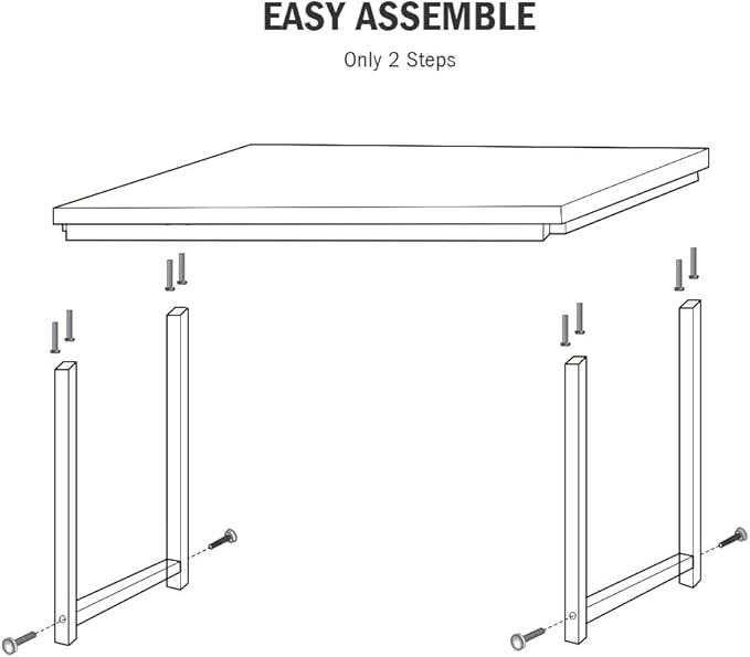 Tribesigns Modern Simple Computer Desk, 47 inch Office Desk Computer Table, Study Writing Study Desk for Home Office, White