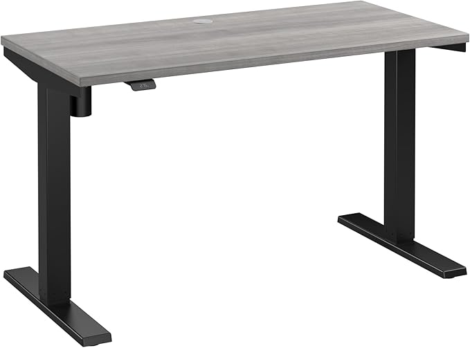 Bush Business Furniture 48-inch Electric Height Adjustable Standing Desk, Ergonomic Sit-Stand Computer Table for Home and Professional Office, Move 40 Series, Platinum Gray with Black Base