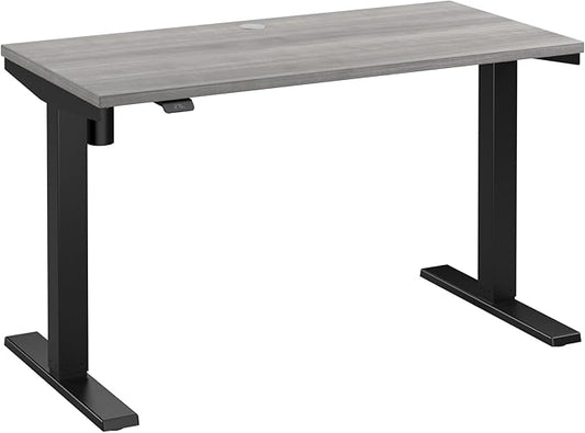 Bush Business Furniture 48-inch Electric Height Adjustable Standing Desk, Ergonomic Sit-Stand Computer Table for Home and Professional Office, Move 40 Series, Platinum Gray with Black Base