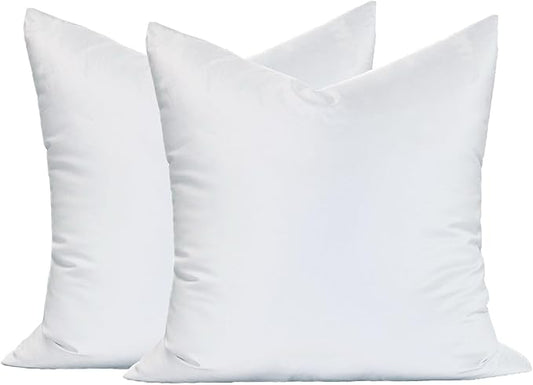 MoonRest® Synthetic Down Alternative 30x30 Square Pillow Insert Form, for Decorative Throw Pillow, Sofa, Cushions, Body and Bed - Pack of 2- Size 30” X 30”