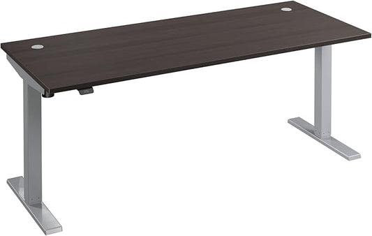 Bush Business Furniture 72-inch Electric Height Adjustable Standing Desk, Ergonomic Sit-Stand Computer Table for Home and Professional Office, Move 40 Series, Storm Gray with Metallic Gray Base