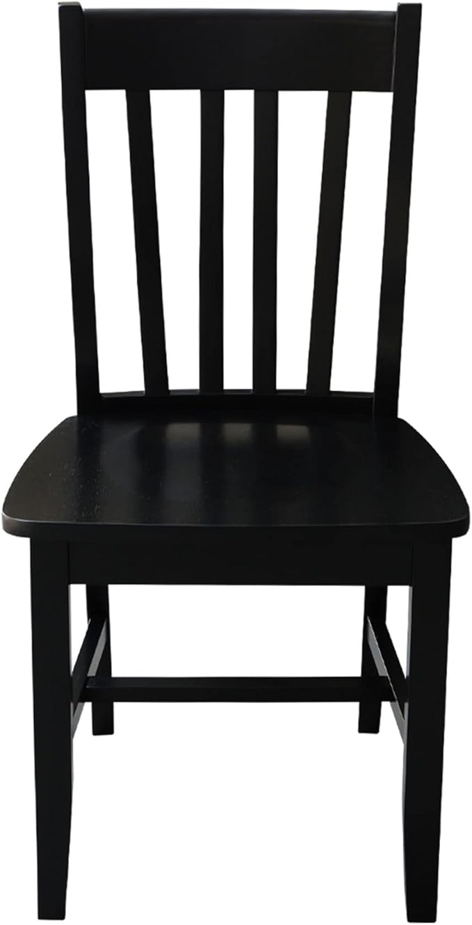 International Concepts Pair of Schoolhouse Chairs Black
