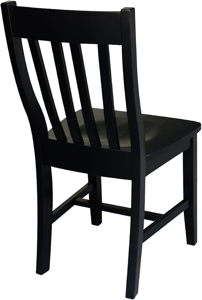 International Concepts Pair of Schoolhouse Chairs Black