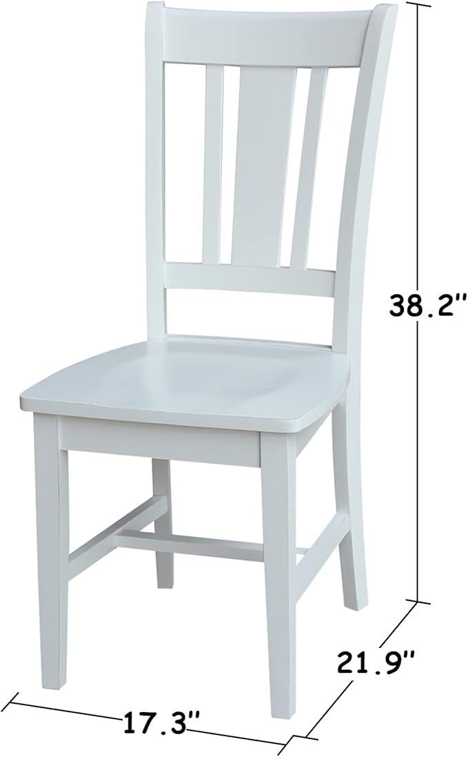 IC INTERNATIONAL CONCEPTS San Remo Splatback Chair, Elegant Dining Room Furniture, Sturdy Wooden Frame, Comfortable Seating, Easy Assembly, Perfect for Home or Office Decor