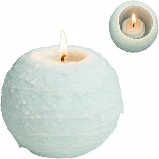 Spiral Cool Decorative Candle, Velas Decorativas, Spiral Melt Light, Spinning Burning, Spinning Gifts Unique Candle, Cool Candles, Soy, Beeswax, Fun Candles Spinner (Bit of Blue - Ocean Scent)