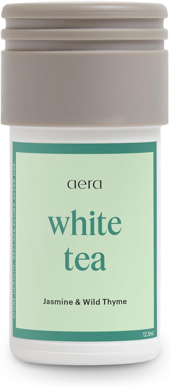Aera Mini White Tea - Essential Oil for Home - Elegant Embrace Fragrance - Notes of White Tea, Jasmine and Thyme - Scent Refill - Capsule Size Works with Mini Diffuser
