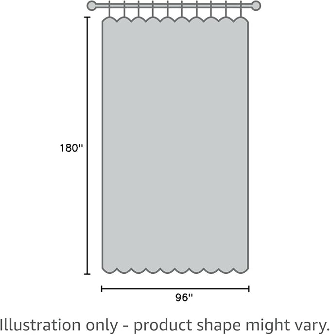 H.VERSAILTEX Blackout Curtains for Sliding Glass Door Room Divider Curtains Noise Reduce Curtain Panel Portable Window Screen Sliding Partition, W180 x L96 inches/8' Tall by 15' Wide, Dove Gray