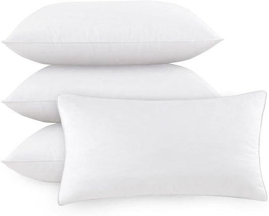 12"x20" Pillow Inserts Soft Feather Pillow Set of 4 Indoor Decorative Sofa Down Pillows Bed Pillows Couch Pillow