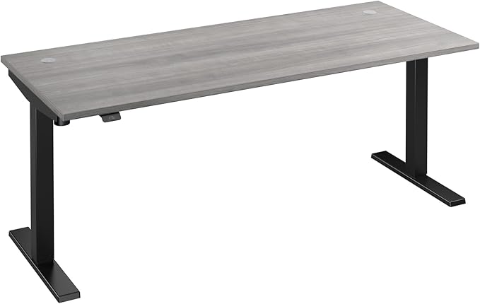 Bush Business Furniture 72-inch Electric Height Adjustable Standing Desk, Ergonomic Sit-Stand Computer Table for Home and Professional Office, Move 40 Series, Platinum Gray with Black Base