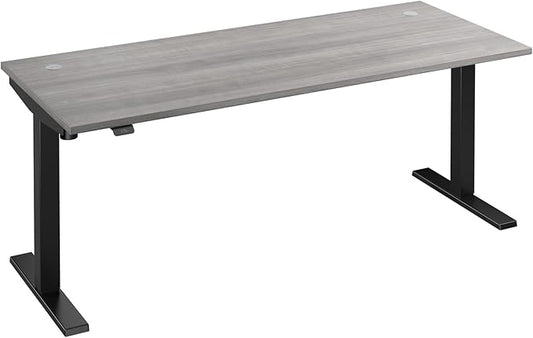 Bush Business Furniture 72-inch Electric Height Adjustable Standing Desk, Ergonomic Sit-Stand Computer Table for Home and Professional Office, Move 40 Series, Platinum Gray with Black Base