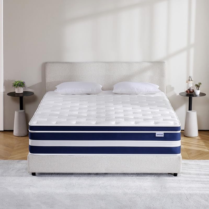 Hycean Twin Size Mattress, 10 Inch Hybrid Memory Foam Twin Mattress in a Box, Pressure Relief, Medium Firm, CertiPUR-US