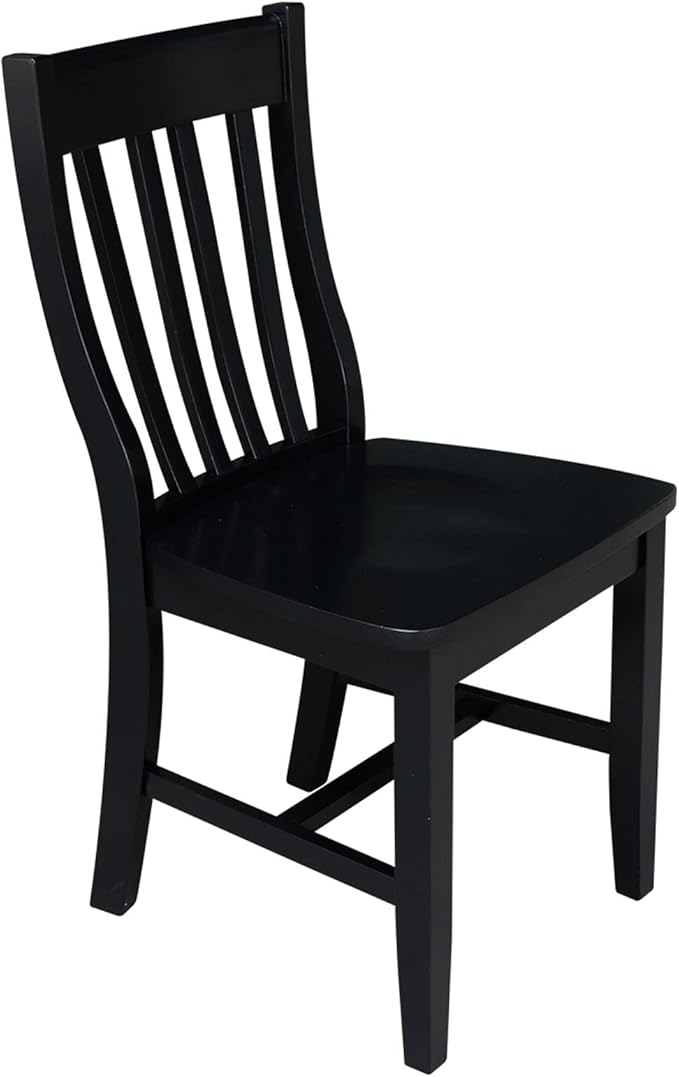 International Concepts Pair of Schoolhouse Chairs Black
