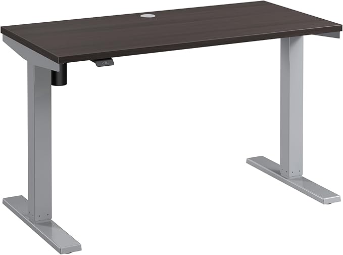 Bush Business Furniture 48-inch Electric Height Adjustable Standing Desk, Ergonomic Sit-Stand Computer Table for Home and Professional Office, Move 40 Series, Storm Gray with Metallic Gray Base