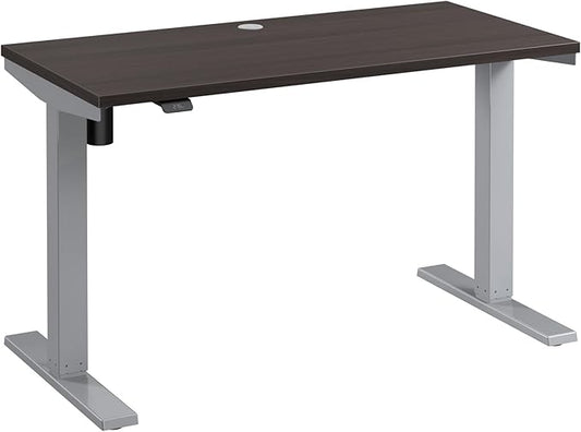 Bush Business Furniture 48-inch Electric Height Adjustable Standing Desk, Ergonomic Sit-Stand Computer Table for Home and Professional Office, Move 40 Series, Storm Gray with Metallic Gray Base