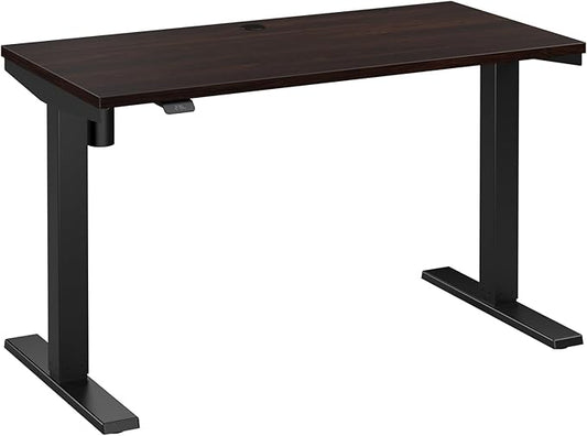 Bush Business Furniture 48-inch Electric Height Adjustable Standing Desk, Ergonomic Sit-Stand Computer Table for Home and Professional Office, Move 40 Series, Black Walnut with Black Base