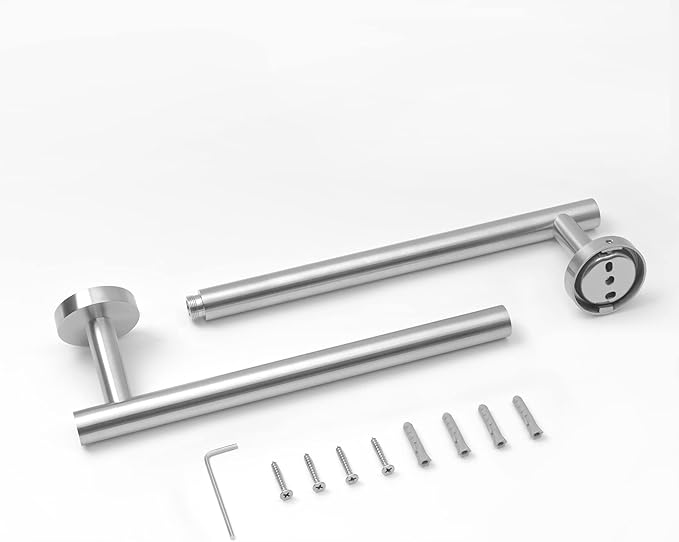 HITSLAM Brushed Nickel 19.8 Inch Towel Bar for Bathroom, SUS304 Stainless Steel Bathroom Towel Rack Wall Mounted, Modern Home Decor Bath Towel Holder with Hardware Accessories