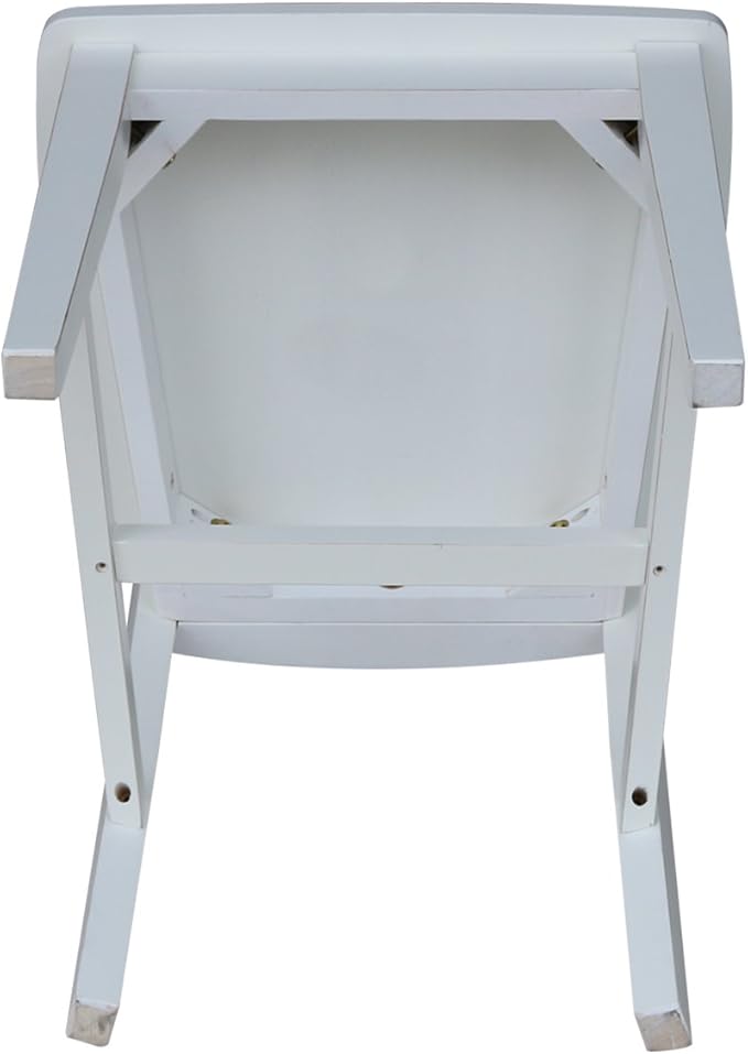 IC INTERNATIONAL CONCEPTS San Remo Splatback Chair, Elegant Dining Room Furniture, Sturdy Wooden Frame, Comfortable Seating, Easy Assembly, Perfect for Home or Office Decor