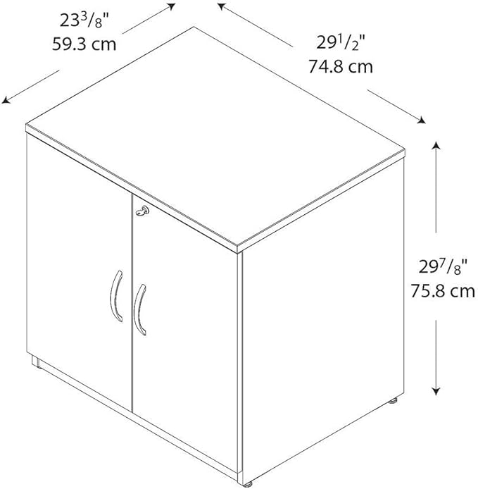 Bush Business Furniture Series C Storage Cabinet with Doors in Mocha Cherry, 2 Door Accent Chest for Home and Professional Office