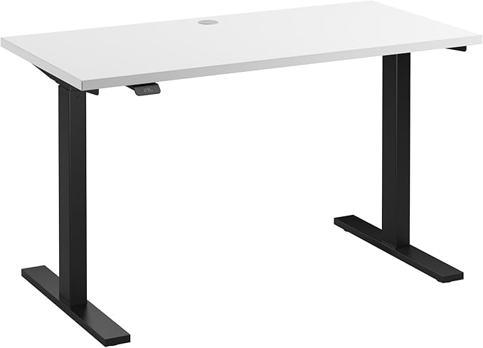Bush Furniture Move 60 Electric Height Adjustable Desk, Ergonomic Sit-Stand Computer Table for Home and Professional Office, 48W x 24D, White