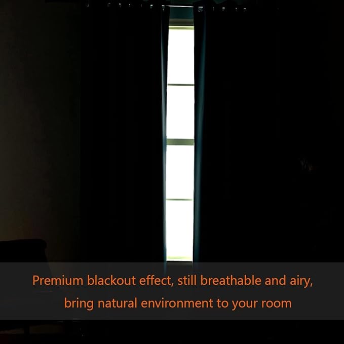 H.VERSAILTEX Blackout Curtains for Sliding Glass Door Room Divider Curtains Noise Reduce Barrier Curtain Panel Portable Window Screen Sliding Partition, W120 x L96 inches/8' Tall by 10' Wide, Stone