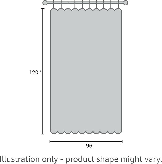 H.VERSAILTEX Blackout Curtains for Sliding Glass Door Room Divider Curtains Noise Reduce Barrier Curtain Panel Portable Window Screen Sliding Partition, W120 x L96 inches/8' Tall by 10' Wide, Stone