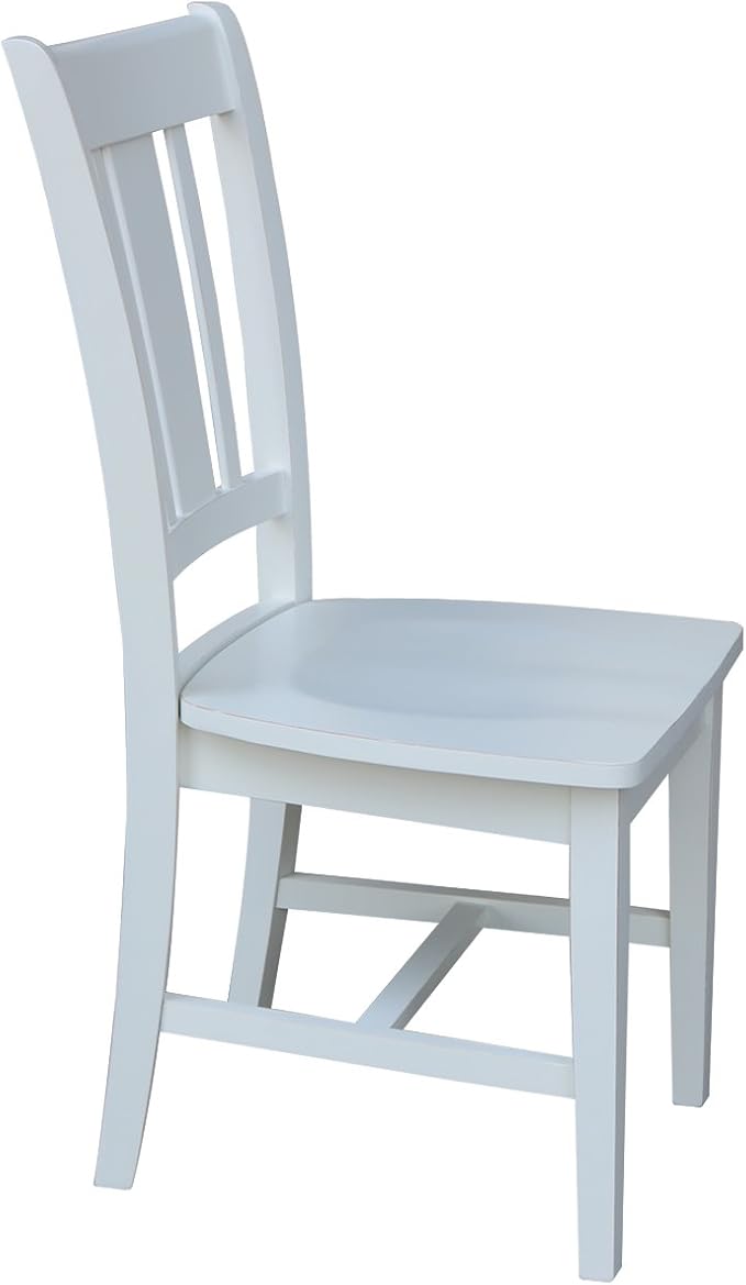 IC INTERNATIONAL CONCEPTS San Remo Splatback Chair, Elegant Dining Room Furniture, Sturdy Wooden Frame, Comfortable Seating, Easy Assembly, Perfect for Home or Office Decor