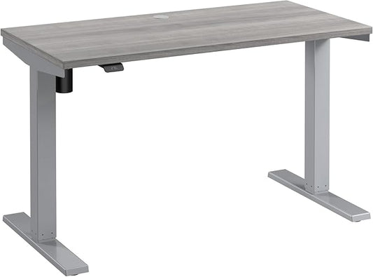 Bush Business Furniture 48-inch Electric Height Adjustable Standing Desk, Ergonomic Sit-Stand Computer Table for Home and Professional Office, Move 40 Series, Platinum Gray with Metallic Gray Base