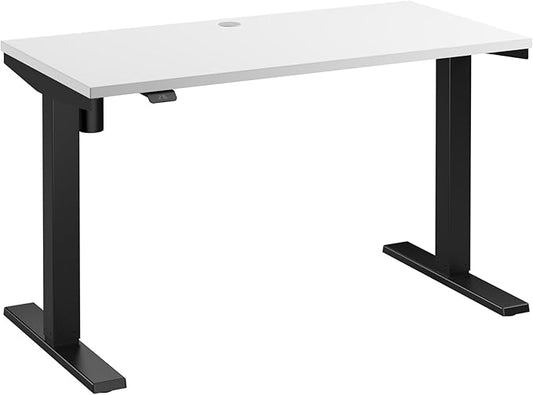 Bush Business Furniture 48-inch Electric Height Adjustable Standing Desk, Ergonomic Sit-Stand Computer Table for Home and Professional Office, Move 40 Series, White with Black Base